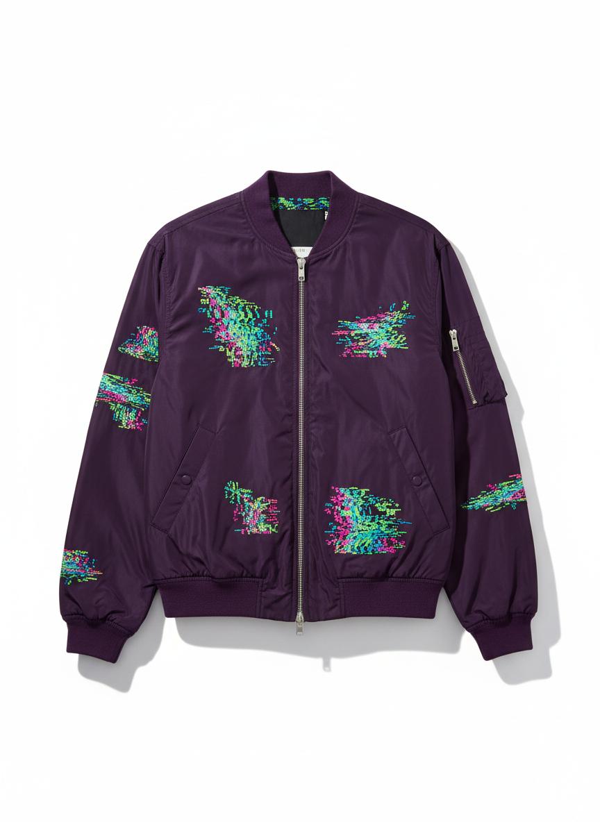 Бомбер Purple Glitch